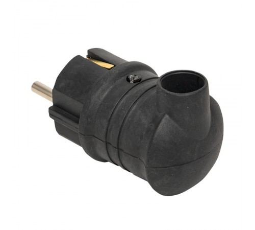 Вилка угловая каучуковая 230В 2P+PE 16A IP44 EKF PRO   RPS-017-16-230-44-r   EKF