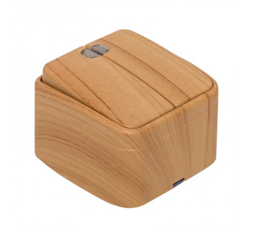 Выключатель 2-клавишный ОП Минск 10А с индикатором светлое дерево EKF  EGV10-123-30  EKF