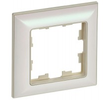 BRITE Рамка 1-ая РУ-1-Бр бежевый/жемчуг  BR-M12-12-1-K10  IEK