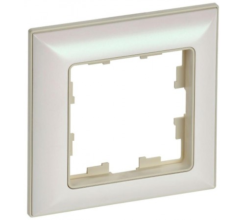 BRITE Рамка 1-ая РУ-1-Бр бежевый/жемчуг  BR-M12-12-1-K10  IEK