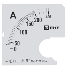 Шкала сменная для A721 200/5А-1,5 EKF PROxima  s-a721-200  EKF
