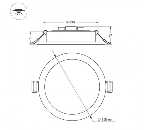 Светильник DL-BL145-12W Day White  021437  Arlight