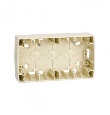 Simon 82 Монтажная коробка для накладного монтажа, 2 поста, 158х89х27мм, S82, S82N, слоновая кость  82760-31  Simon