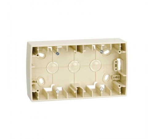 Simon 82 Монтажная коробка для накладного монтажа, 2 поста, 158х89х37мм, S82, S82N, слоновая кость  82761-31  Simon