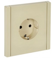 FORTE&PIANO Розетка с заземлением со шторками безвинтовое крепление 16А FP413 ваниль  FP-R14-16-1-K10  IEK