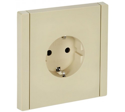 FORTE&PIANO Розетка с заземлением со шторками в/к 16А FP415 ваниль  FP-R14-16-K10  IEK