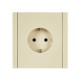 FORTE&PIANO Розетка с заземлением со шторками в/к 16А FP415 ваниль  FP-R14-16-K10  IEK
