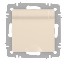 Розетка Intro Accent 6-203-02 2P+E Schuko с крышкой, 16А-250В, IP20, СУ, сл.кость  Б0063716  Intro