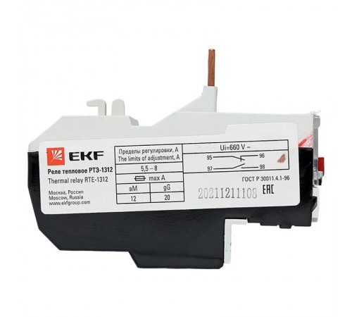 Реле тепловое РТЭ-1312 5,5-8А EKF PROxima  rel-1312-5.5-8  EKF