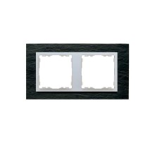 Simon 82 Рамка декоративная, 2 поста, S82 Nature, Камень, сланец-алюминий  82927-63  Simon