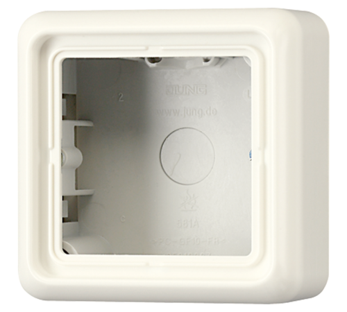 Рамка для вертикальной и горизонтальной установки, 1 пост, накладной монтаж; дюропласт; слоновая кость; CD500  CD581AW  Jung