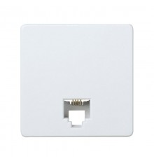 Simon 27 Розетка телефонная RJ-11, 4 контакта, широкий модуль, S27, белый  27480-35  Simon
