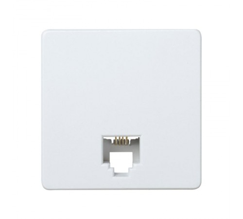Simon 27 Розетка телефонная RJ-11, 4 контакта, широкий модуль, S27, белый  27480-35  Simon