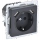 BRITE Розетка с заземлением со шторками 16А с USB A+A 3,1А РЮш10-2-БрГ графит  BR-R14-16-U21-D31-K53  IEK