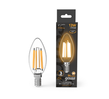 Лампа светодиодная Filament Свеча 13W 1100lm 2700К Е14 LED 1/10/50  103801113  Gauss