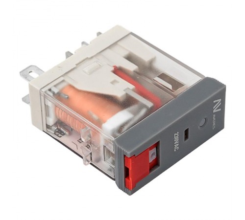 Реле промежуточное с кнопкой и мех. Индикацией RPAt 25/1 12A 230В AC  rpat-25-1-230AC   EKF