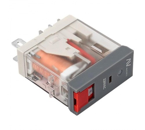 Реле промежуточное с кнопкой и мех. Индикацией RPAt 25/1 12A 230В AC  rpat-25-1-230AC   EKF