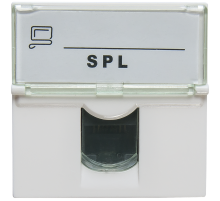 Розетка информационная UTP 1хRJ45 45х45 cat5е  200007  SPL