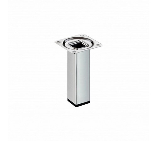 Ножка металл.квадрат, нерегулир, 25х25х100 мм, никель - накл.   151295  Tech-KREP