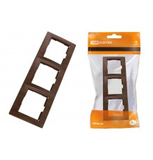 Рамка 3-х постовая горизонтальная "ЭКО" (бук) "Таймыр"  SQ1814-0328  TDM