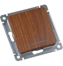 Выключатель скрытой установки, одноклавишный, с индикацией, механизм, цвет дуб  ВС10-412-05  HEGEL