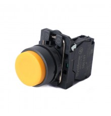 Кнопка SB5 в сборе модульная 22мм выступающая желтая с возвратом пластик 1НО  SB5AL51  SE