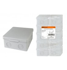 Коробка распределительная о/п 100х100х55мм, крышка, IP54, 8вх., без гермовводов  SQ1401-0813  TDM