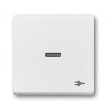 Клавиша для механизма 1-клавишного выключателя, с прозрачной линзой, c символом ""ВИЛКА"" Future/Axcent/Carat/Династия, белый барха  2CKA001751A3163