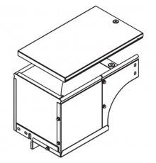 Угол CDSD 90 вертикальный внеш. переходник прав. осн.600 H50 в комплекте с крепежными элементами и соединительными пласт  37508KZL  DKC