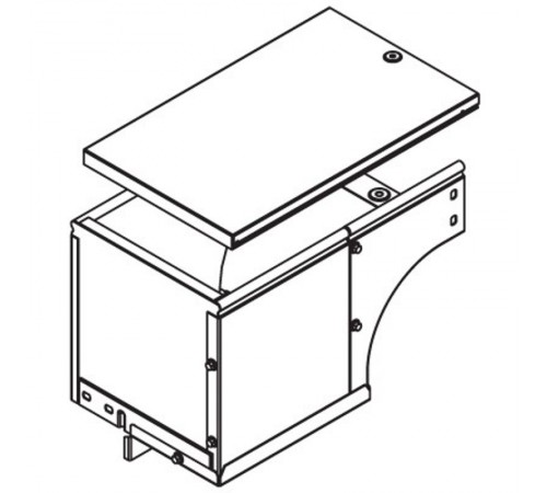Угол CDSD 90 вертикальный внеш. переходник прав. осн.600 H50 в комплекте с крепежными элементами и соединительными пласт  37508KZL  DKC