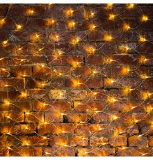 Гирлянда "Сеть" 2х1,5м, свечение с динамикой, прозрачный ПВХ, 288 LED, 230 В, цвет: Тёплый белый  215-046  NEON-NIGHT