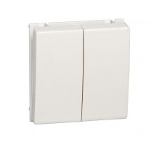 Altira Белый Выключатель В45 2-клавишный для кабель канала RAL9010  VN5U-242-BE  SE