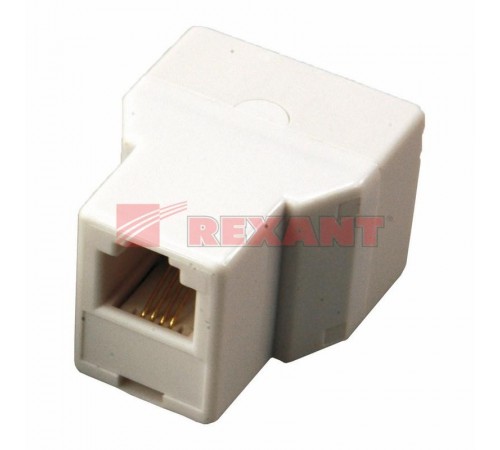 Двойник телефонный RJ-14 (6P4C) (гнездо - 2 гнезда)  03-0032  REXANT