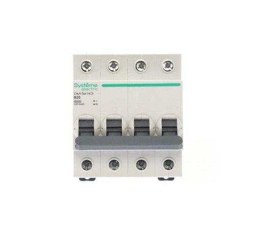 Выключатель автоматический четырёхполюсный 25A B 6kA City9  C9F16425 Systeme Electric