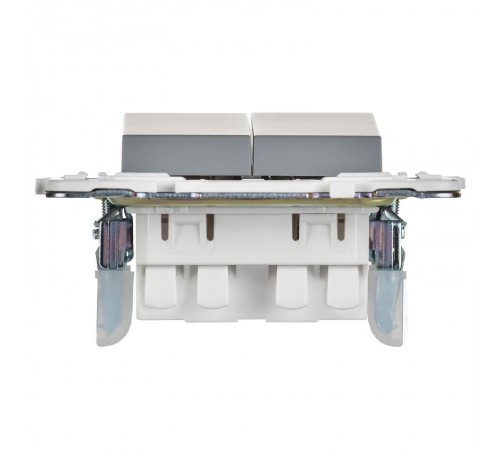 SKANDY Выключатель 2-клавишный проходной 10А SK-V05Gr серый  SK-V22-0-10-K03  IEK