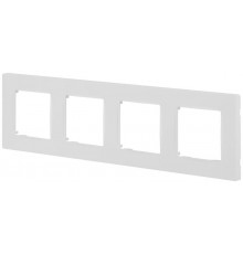 Рамка для розеток и выключателей  Серия 12 12-5204-01М на 4 поста, Классик, белый матовый  Б0067764  ЭРА