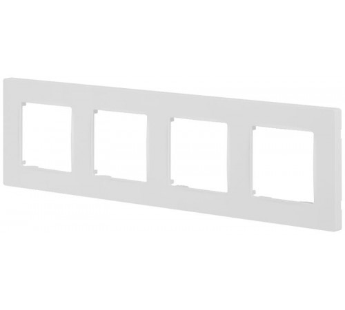 Рамка для розеток и выключателей  Серия 12 12-5204-01М на 4 поста, Классик, белый матовый  Б0067764  ЭРА