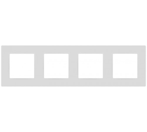 Рамка для розеток и выключателей  Серия 12 12-5204-01М на 4 поста, Классик, белый матовый  Б0067764  ЭРА