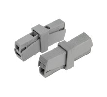 Строительно-монтажная клемма СМК 224-201 для светильника на гибкие проводники (1,0-2,5)/(0,5-2,5) мм серая (50 шт./уп.)  07-2402  REXANT