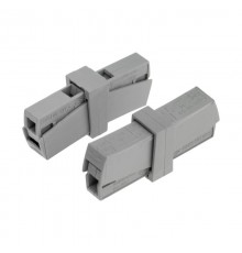 Строительно-монтажная клемма СМК 224-201 для светильника на гибкие проводники (1,0-2,5)/(0,5-2,5) мм серая (50 шт./уп.)  07-2402  REXANT