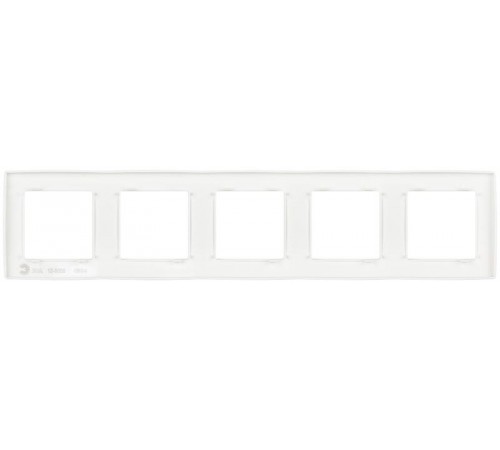 Рамка для розеток и выключателей ЭРА Серия 12 12-5005-01М на 5 постов, белый матовый   Б0065742  ЭРА