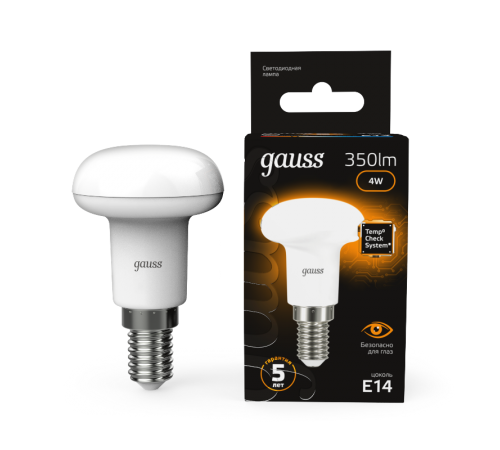 Лампа светодиодная LED 4Вт E14 220В 2700К Reflector R39  106001104  Gauss