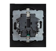 SUNO Силовая розетка двойная 2х2К+З 16А 250В. С защитными шторками. Безвинтовые зажимы Цвет "Антрацит"  721426  Legrand