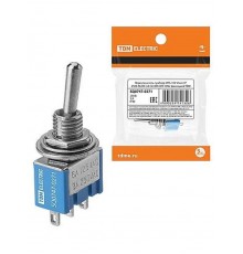 Переключатель-тумблер MTS-103 Micro 1P 250В AC/DC 3А (3c) ON-OFF-ON с фиксацией   SQ0747-0271  TDM