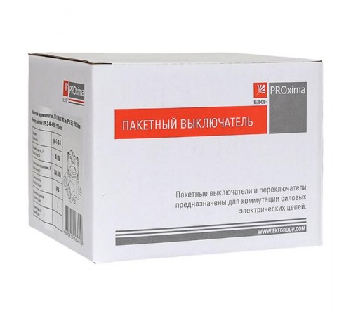 Пакетный  переключатель ПП 2-40/Н2 М2 пл. IP56 EKF PROxima  pp-2-40-4  EKF