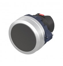 Кнопка плоская без фиксации, черная, алюминий  M22P-FMBLA  DKC