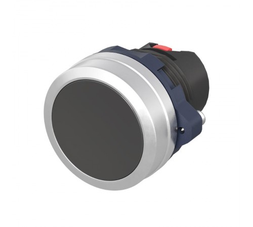 Кнопка плоская без фиксации, черная, алюминий  M22P-FMBLA  DKC