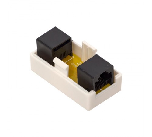 Адаптер проходной TERACOM Cat.5E неэкранированный RJ45-RJ45 белый  TRC-INLC-2RJ45-5EUTP-WH  EKF
