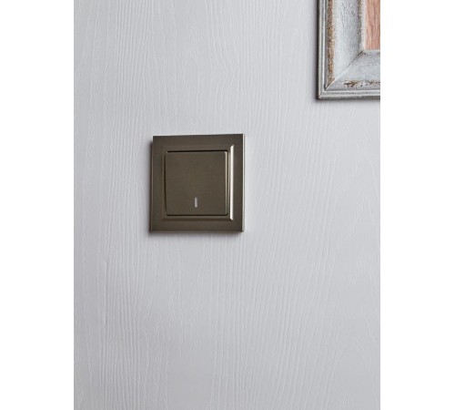 BRITE Выключатель 1-клавишный проходной с индикацией 10А ВС10-1-7-БрШ шампань  BR-V12-1-10-K37  IEK