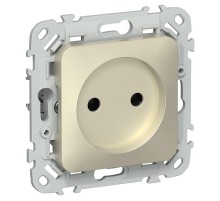 FLITE Розетка без заземления без шторок быстрозажимные клеммы 10А РС01-1-ФлШ шампань  FI-R10-10-1-K37  IEK